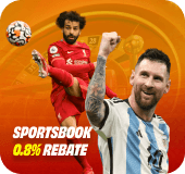 Sportsbook 0.8% Rebate for Member!