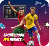 Sportsbook 15% Rebate for Member!